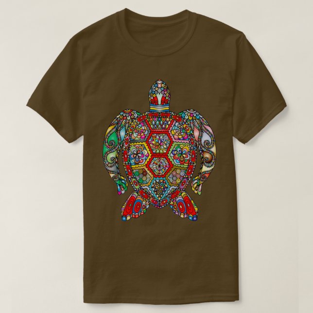 Camiseta Mandala Turtle (Frente do Design)