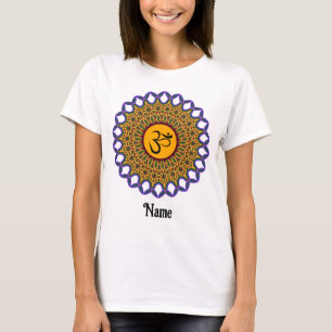 Camiseta Mandala Yoga Om Peacock Espiritual Personalizado