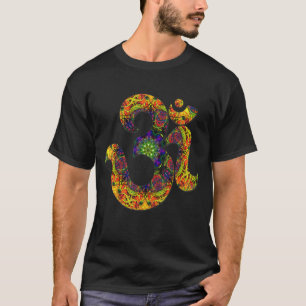 Camiseta Mandala Yoga Símbolo Espiritual de Meditação Om