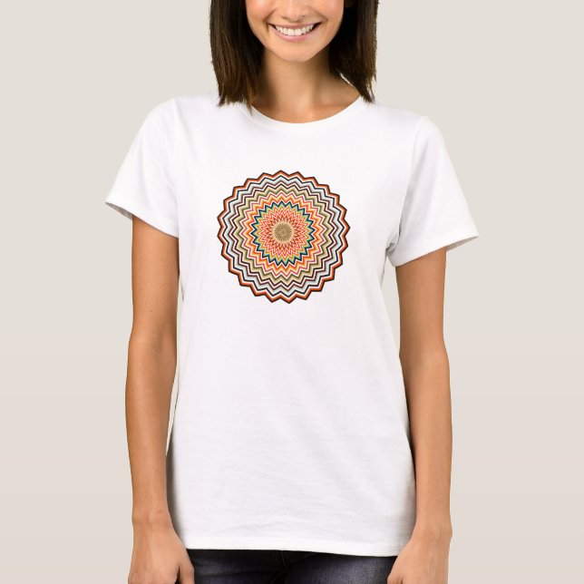 Camiseta Mandala Zigzag Pattern (Frente)