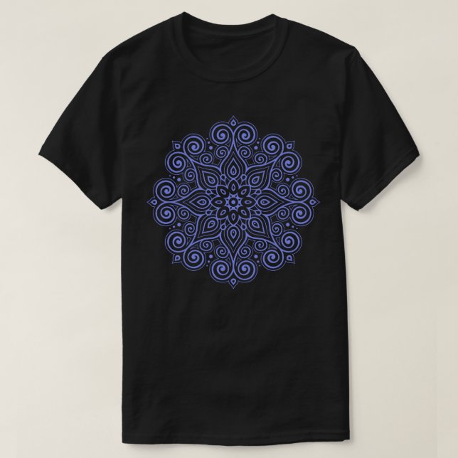 Camiseta Mandalas 1Azul (Frente do Design)