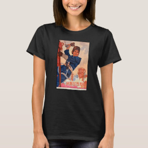 Camiseta Mandarin Cute Ch do Trabalhador Comunista Chinês
