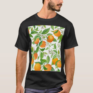 Camiseta Mandarina: Padrão Colorido Tropical