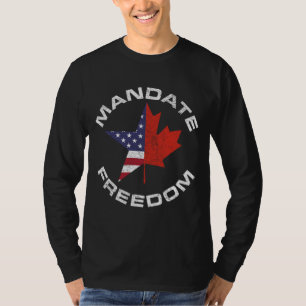 CAMISETA MANDATO LIBERDADE DOS EUA CANADÁ FLAG FREEDOM TRU