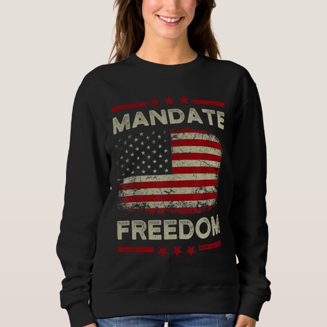 Camiseta Mandato Liberdade Sinalizador Americano Apoio Médi (Frente)