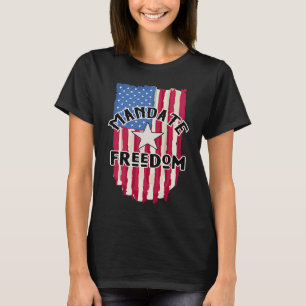 Camiseta Mandato Liberdade Vintage EUA Bandeira Liberdade