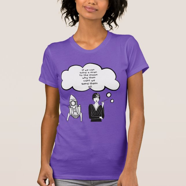 Camiseta mande um homem para a lua (Frente)