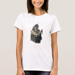 Camiseta Mandeh-Pahchu, um indiano novo de Mandan, chapeia