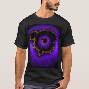 Camiseta Mandelbrot Roxo Dentro De Um Mandelbrot Roxo
