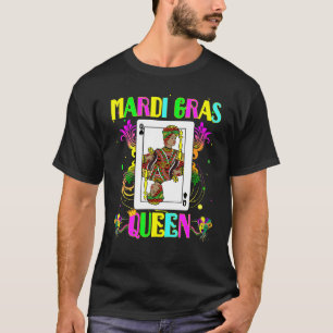 Camiseta Mandi Gras Black Queen Of Poker Card Dark