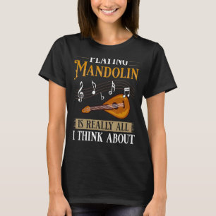 Camiseta Mandolin Instrumento Music Player Lição Inicial 1