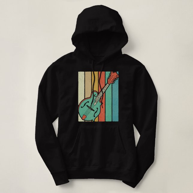 Camiseta Mandolin Lover Player Funky Retro Bluegrass Mandol (Frente do Design)