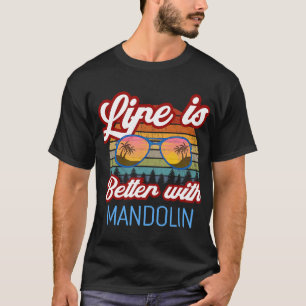 Camiseta Mandolin Lover Retroativo O Design sunset Life é M