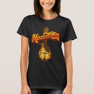 Camiseta Mandolin Lover Vintage Mandolin Retro 80s Vibe Mus