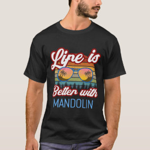 Camiseta Mandolin Retro Sunset Com Mandolim