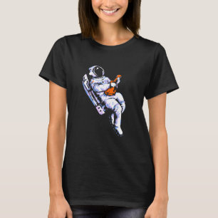 Camiseta Mandolin Tocando Astronauta Vintage 80s Bluegrass