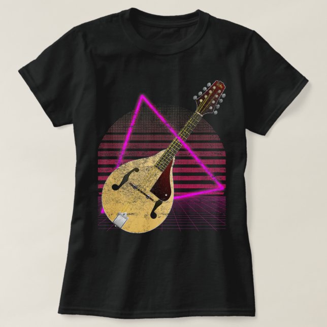 Camiseta Mandolin Vintage Mandolin Vaporwave 80s Aest (Frente do Design)