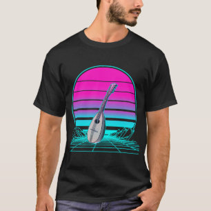 Camiseta Mandolin Vintage Retro Sunset Mandolin 2