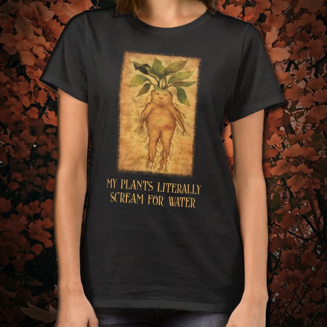 Camiseta Mandrake Root Witchy Halloween (Criador carregado)