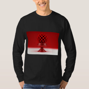 Camiseta Mandy Ball Preto e Vermelho em Base Rosa Metálica
