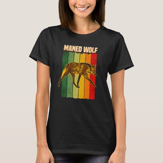 Camiseta Maned Wolf South America Animal Colorful 4 (Frente)