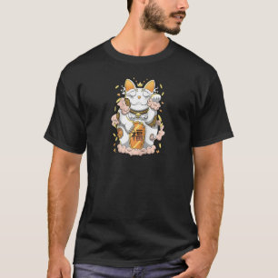 Camiseta Maneki Neko Beckoning Cat Feng Shui Cat Japão
