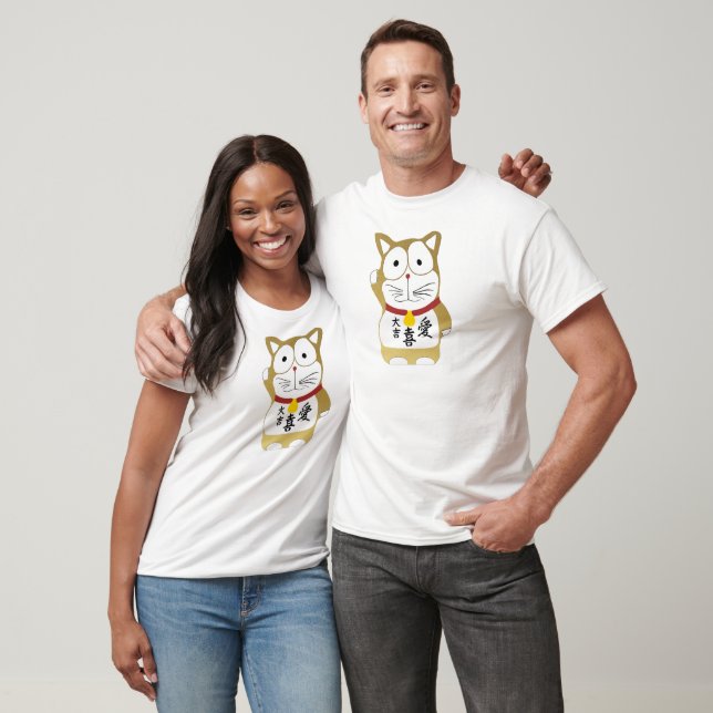 Camiseta Maneki Neko - gato afortunado japonês (Unissex)