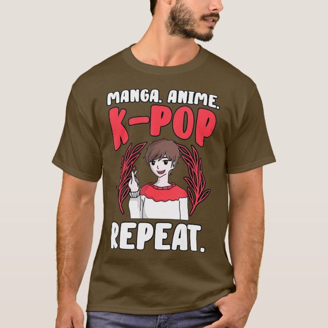 Camiseta Manga Anime KPop Idol Sobrevivem aos Coreanos Japo (Frente)