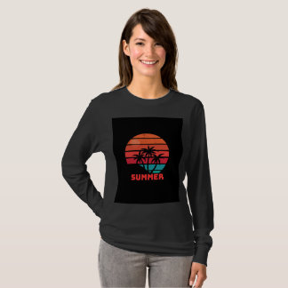 Camiseta manga comprida design de verão