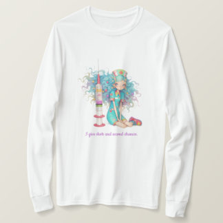 Camiseta Manga Comprida Eu dou injeções e segundas chances.