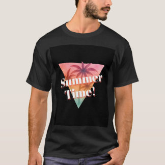 Camiseta manga curta com desenho de verão