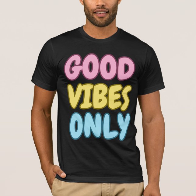 Camiseta Manga Curta Good Vibes Only (Frente)