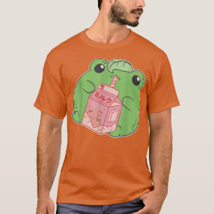 Camiseta Manga Frog Anime Milk Drink Peach Sweet Japan Grap