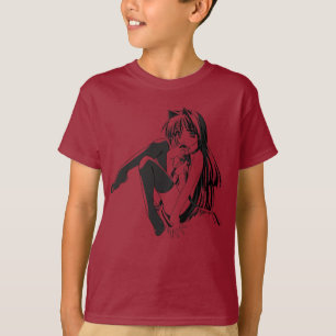 Camiseta Mangá, Gata Neko Garota Felina Kawaii Loli