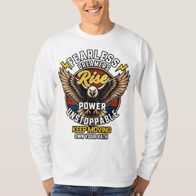 Camiseta Manga Longa Águia Sonhadores Sem Medo (Frente)