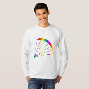 Camiseta Manga Longa Arco-íris Colorido de Asa Del