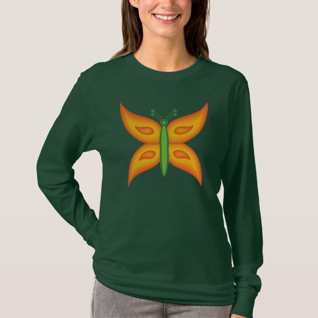 Camiseta Manga Longa Borboleta Alien (Frente)
