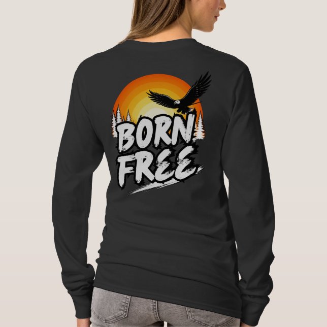 Camiseta Manga Longa Born Free Eagle (Verso)