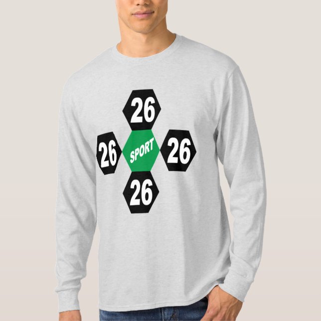 Camiseta Manga Longa cinza DESIGN ESPORTE 26 (Frente)