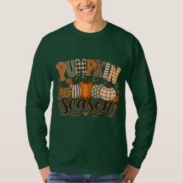 Camiseta Manga Longa da Temporada de Abóbora