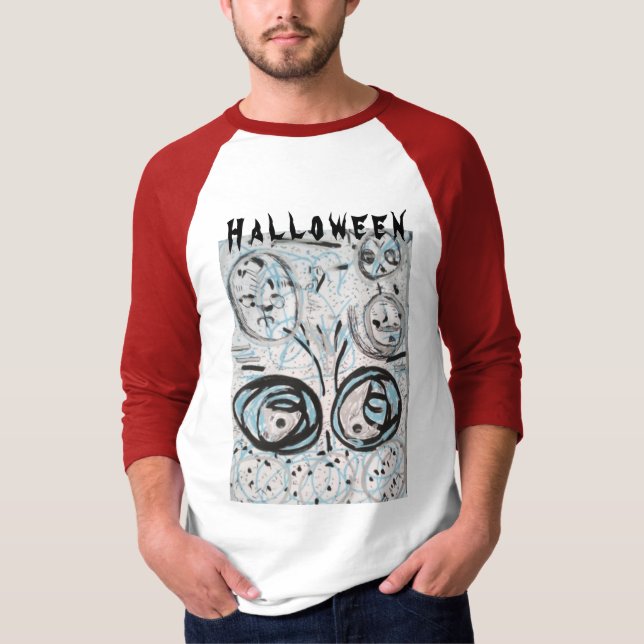 Camiseta Manga longa dos Homens do Halloween (Frente)