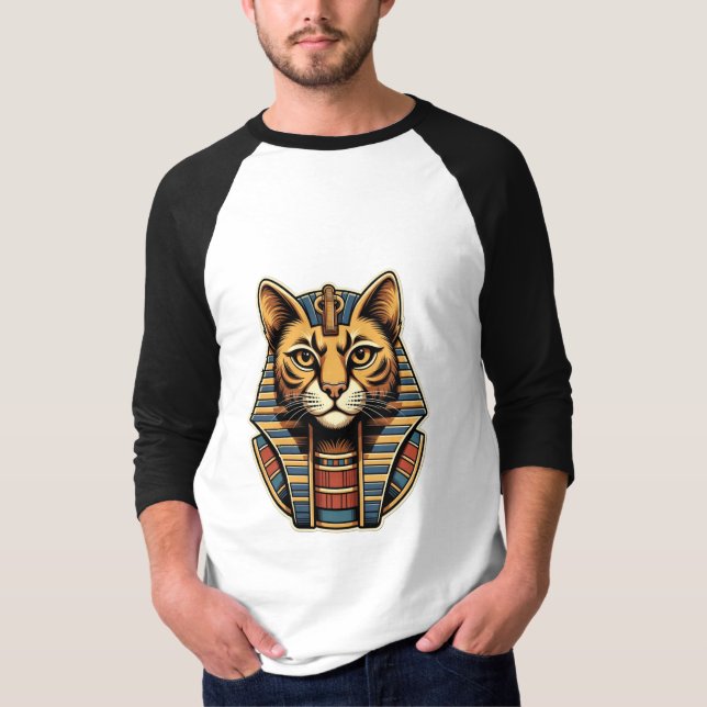 Camiseta Manga Longa Gato Egípcio – Gato Faraônico (Frente)