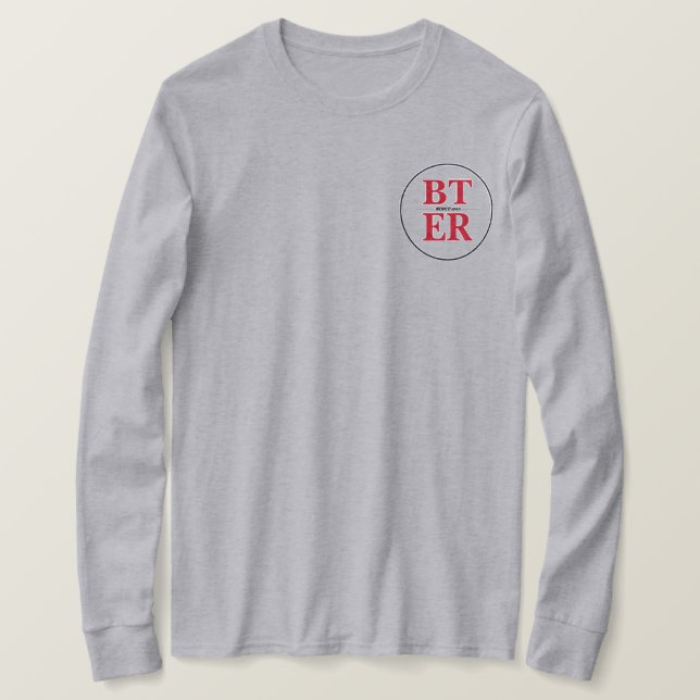 Camiseta Manga longa - impressão preto (Frente do Design)