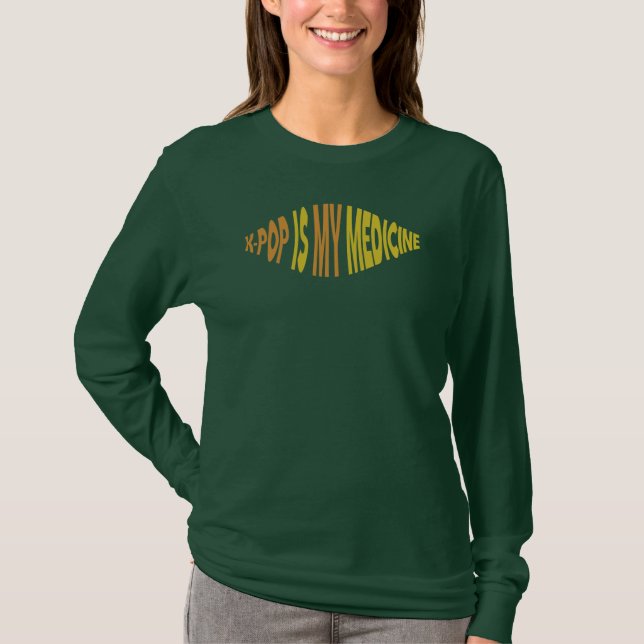 Camiseta Manga Longa K-Pop É Minha Medicina Ver 1 (Frente)