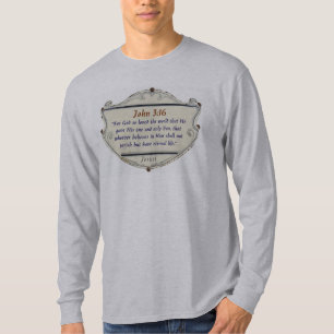 Camiseta Manga Longa Masculina Versículo Bíblico J