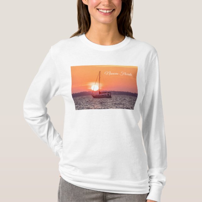 Camiseta Manga Longa Sailboat Sunrise (Frente)