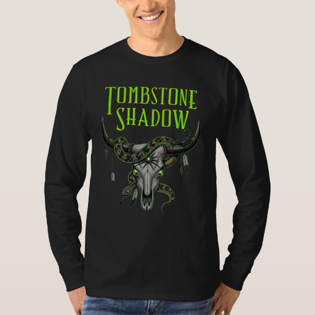 Camiseta Manga Longa Sombra de Lápide (Frente)