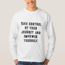 Camiseta Manga Longa Take Control Quotes Text Name