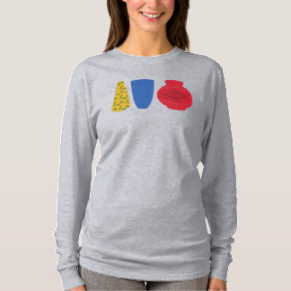 Camiseta Manga Longa Vasos Egípcios Modernos