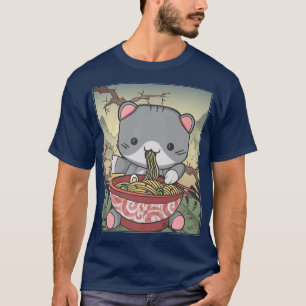 Camiseta Manga Neko Ramen Cat 860